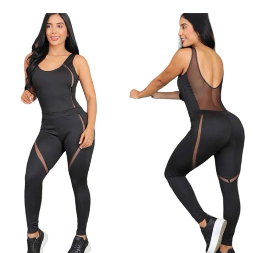 Jumpsuit with mesh